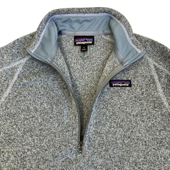 Patagonia Womens Sz S Better Sweater 1/4 Zip Fleece Embroidered Logo On Sleeve - Picture 10 of 16